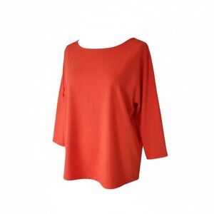 J.Crew 100% Cotton Orange Open-Back Top — Women’s XL